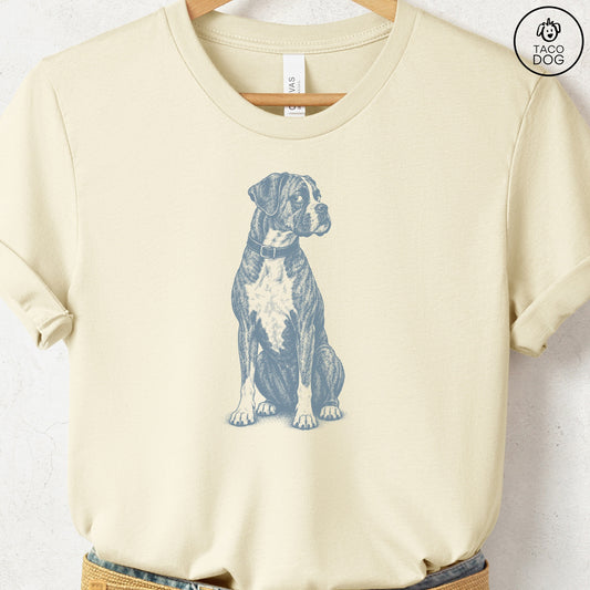 Boxer Side Eye T-Shirt Natural Taco-Dog