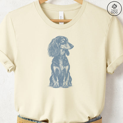 Dachshund Side Eye T-Shirt Natural Taco-Dog