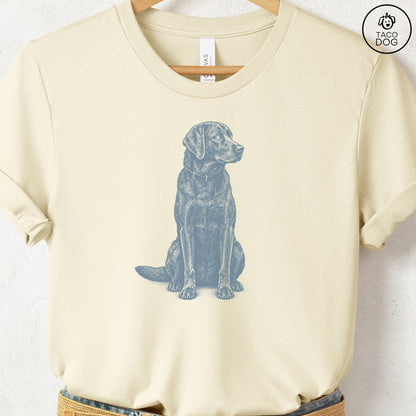 Labrador Retriever Side Eye T-Shirt Natural Taco-Dog