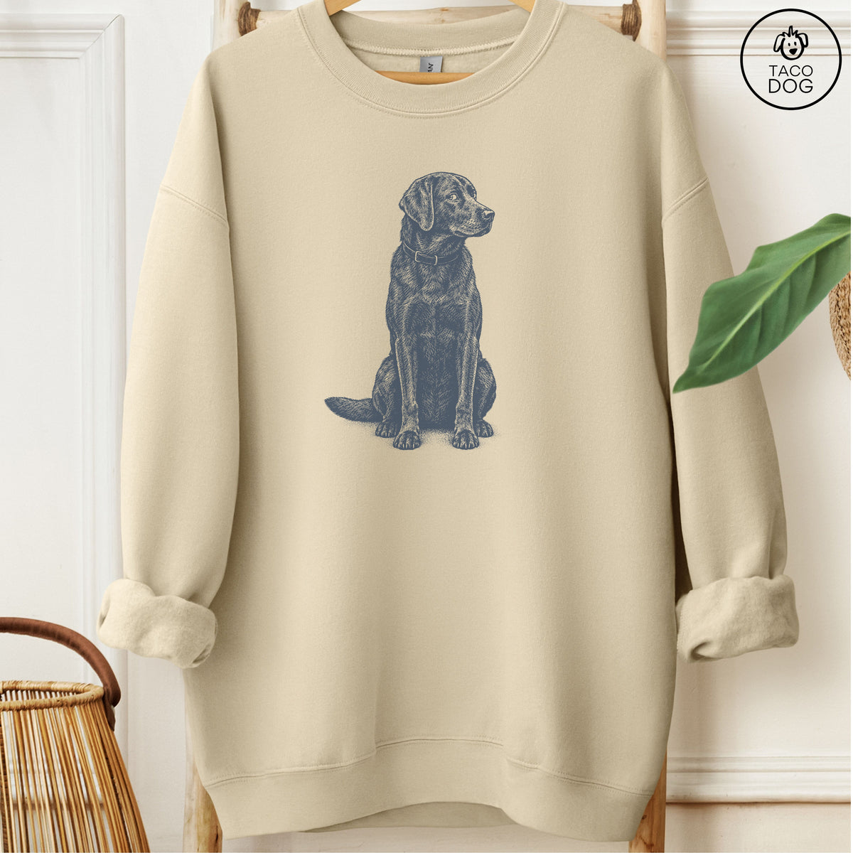 Labrador Retriever Side Eye Sweatshirt Sand Taco-Dog