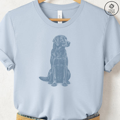 Labrador Retriever Side Eye T-Shirt Light Blue Taco-Dog