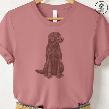 Labrador Retriever Side Eye T-Shirt Heather Mauve Taco-Dog