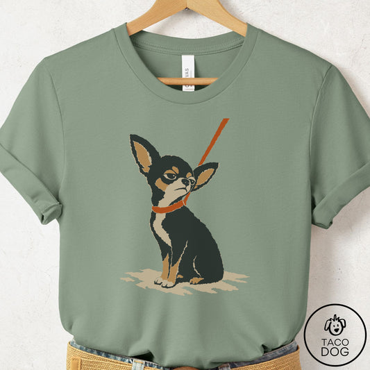 Chihuahua Sitdown T-Shirt Sage Taco-Dog