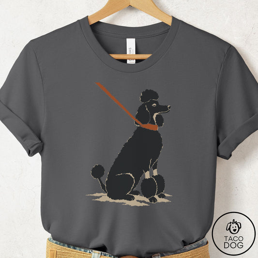 Poodle Sitdown T-Shirt Asphalt Taco-Dog
