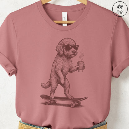 Doodle Skateboard T-Shirt Heather Mauve S