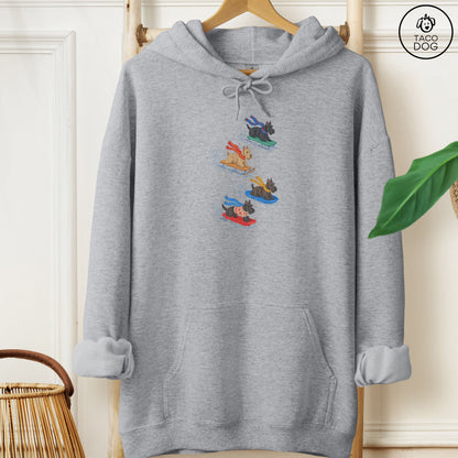 Scottie Sledding Hoodie Graphite Heather Taco-Dog