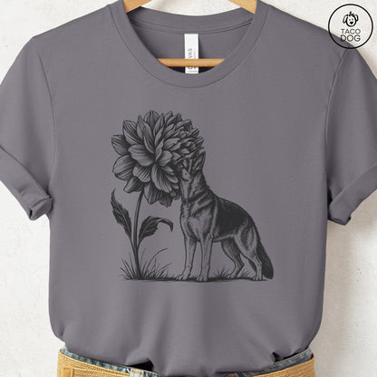 German Shepherd Smell The Flowers T-Shirt