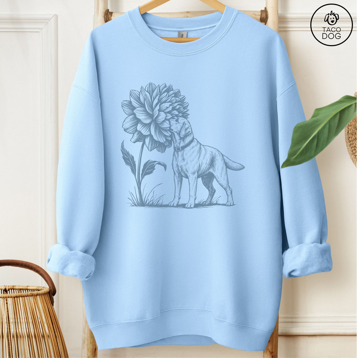 Labrador Retriever Smell The Flowers Sweatshirt