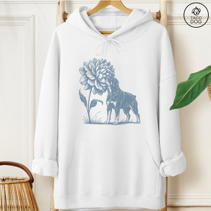 Rottweiler Smell The Flowers Hoodie