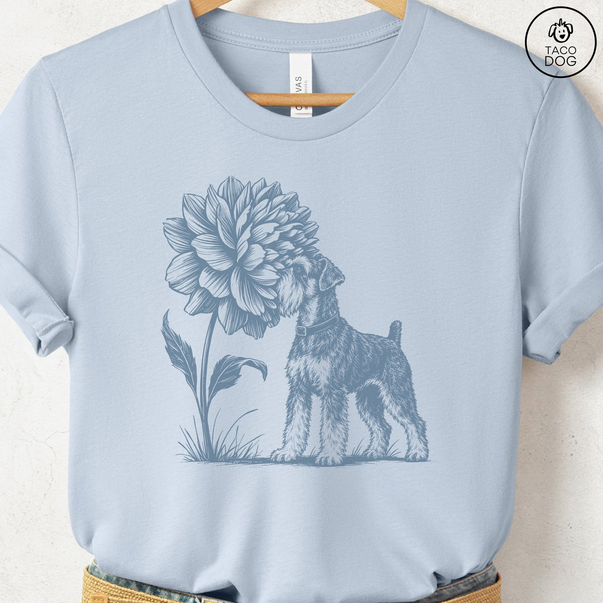 Schnauzer Smell The Flowers T-Shirt