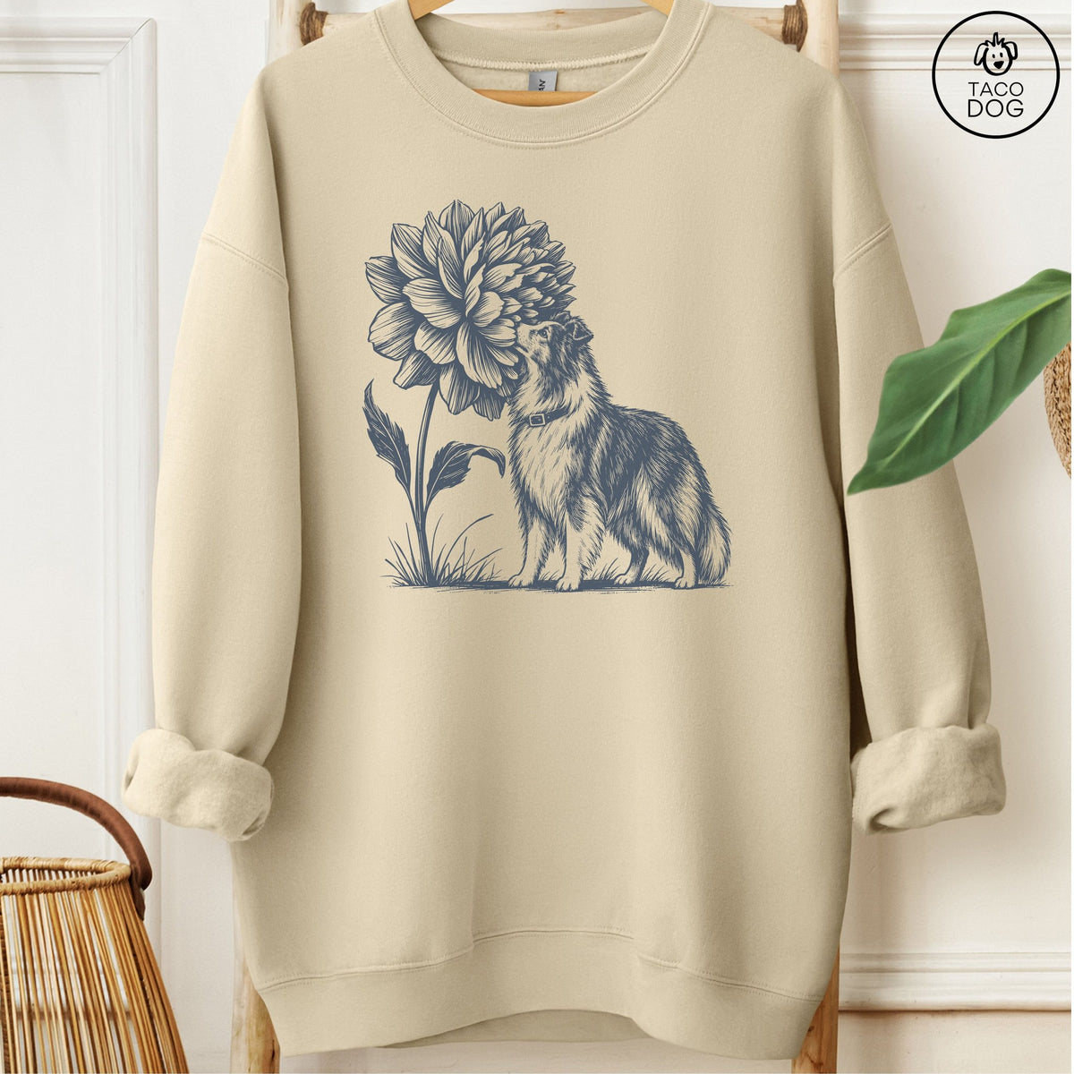Shetland Sheepdog Smell The Flowers Sweatshirt