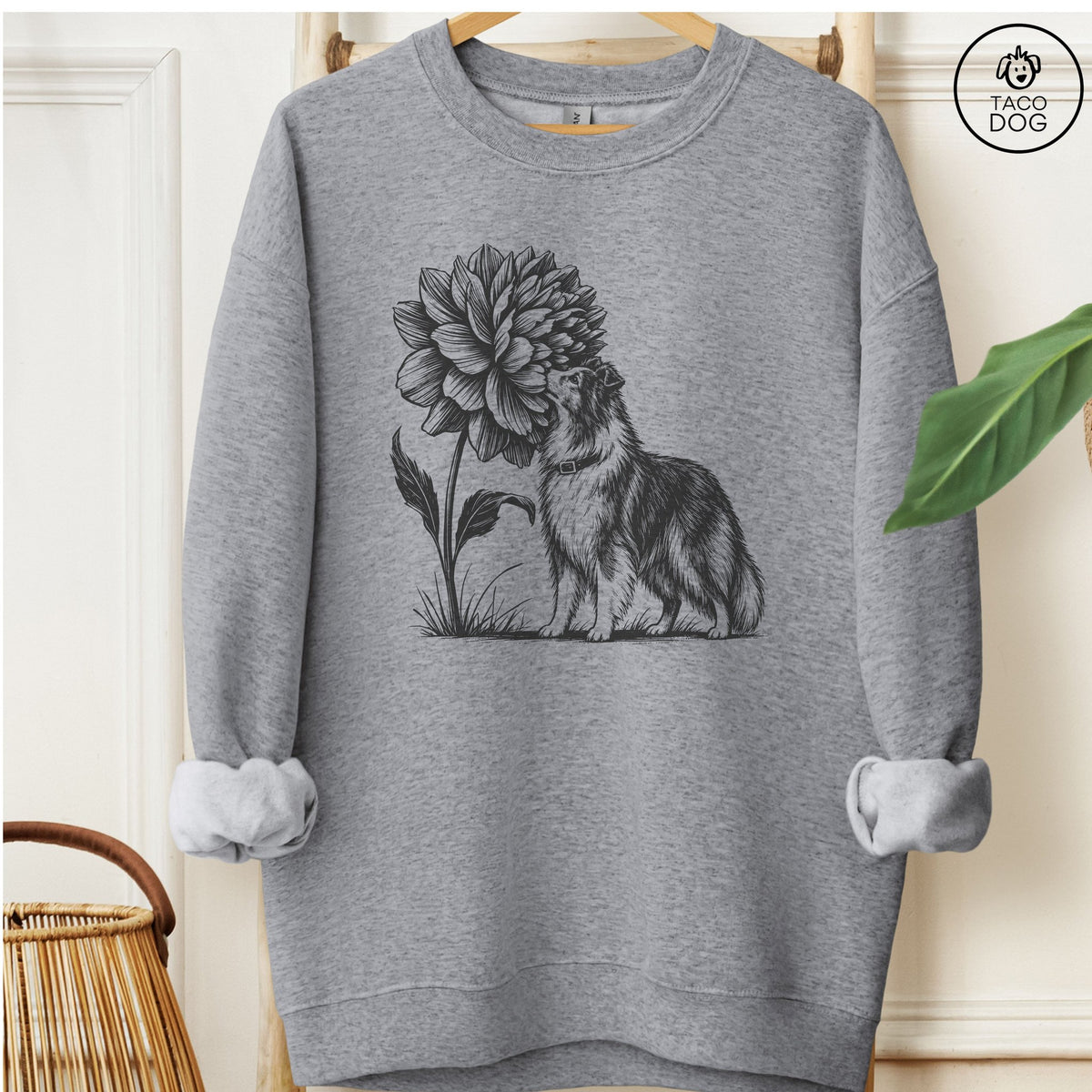 Shetland Sheepdog Smell The Flowers Sweatshirt