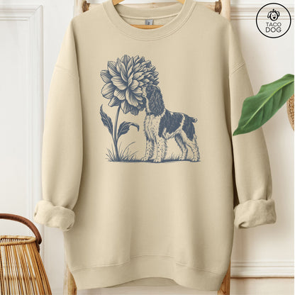 Springer Spaniel Smell The Flowers Sweatshirt