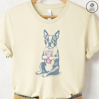 Boston Terrier Smoothie T-Shirt Natural S Taco-Dog