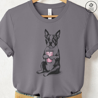 Boston Terrier Smoothie T-Shirt Storm S Taco-Dog