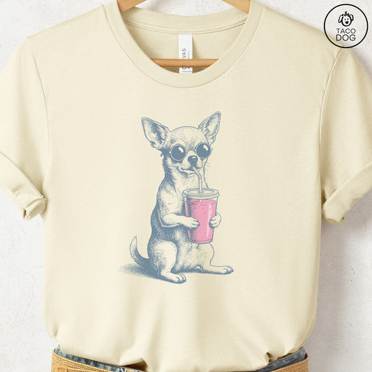 Chihuahua Smoothie T-Shirt Natural S Taco-Dog