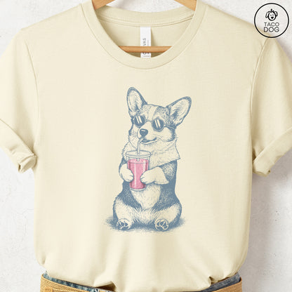 Corgi Smoothie T-Shirt Natural S Taco-Dog