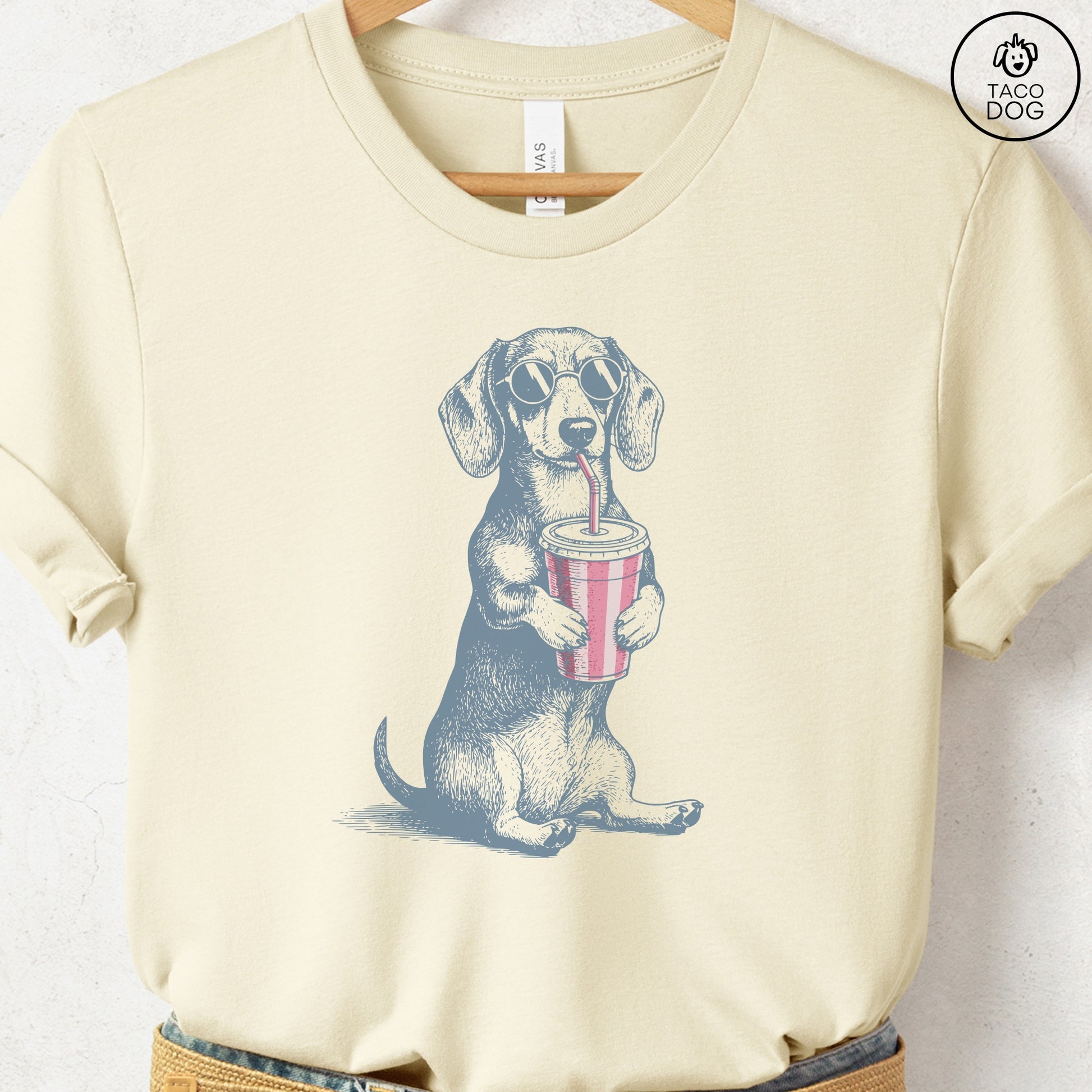 Dachshund Smoothie T-Shirt Natural S Taco-Dog
