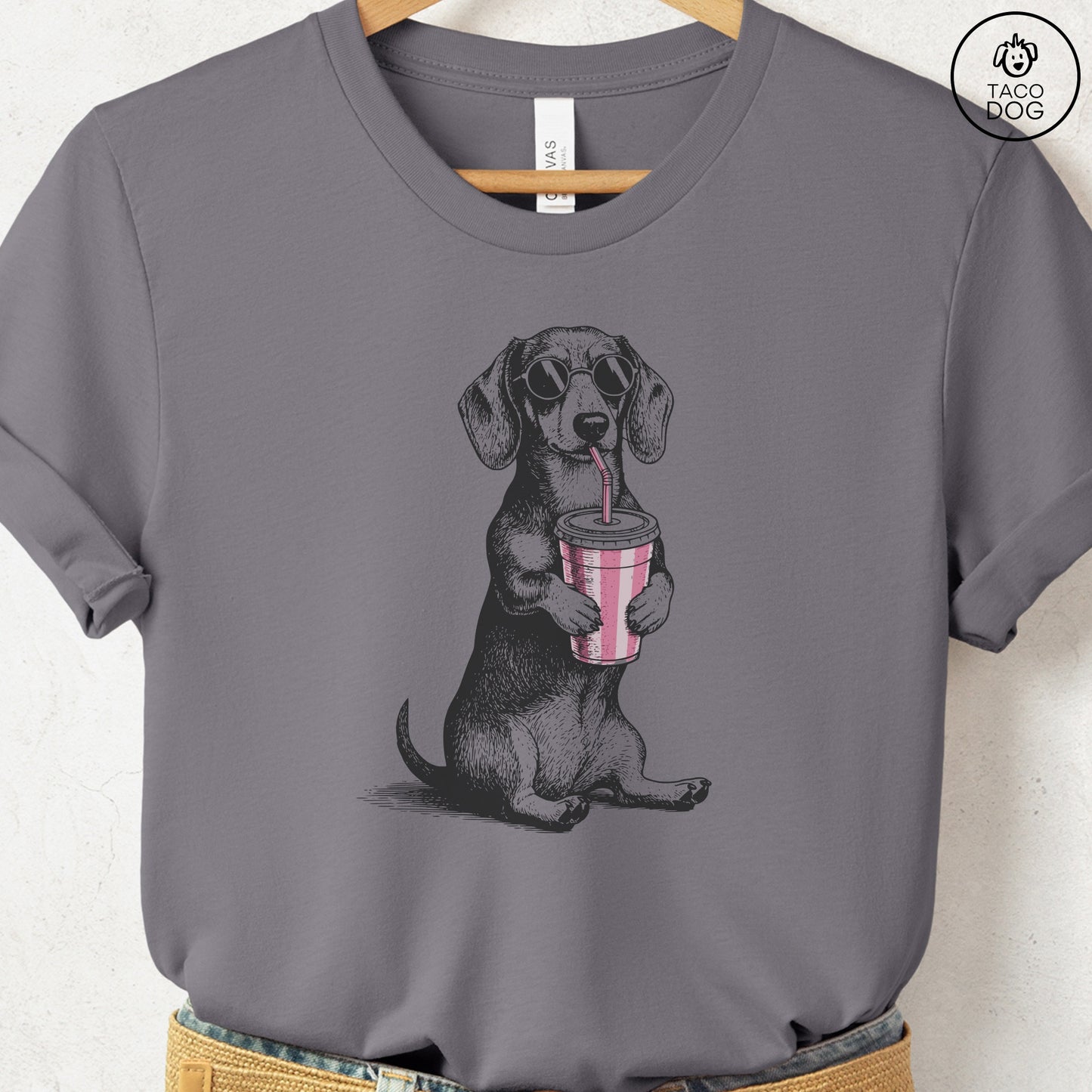 Dachshund Smoothie T-Shirt Storm S Taco-Dog