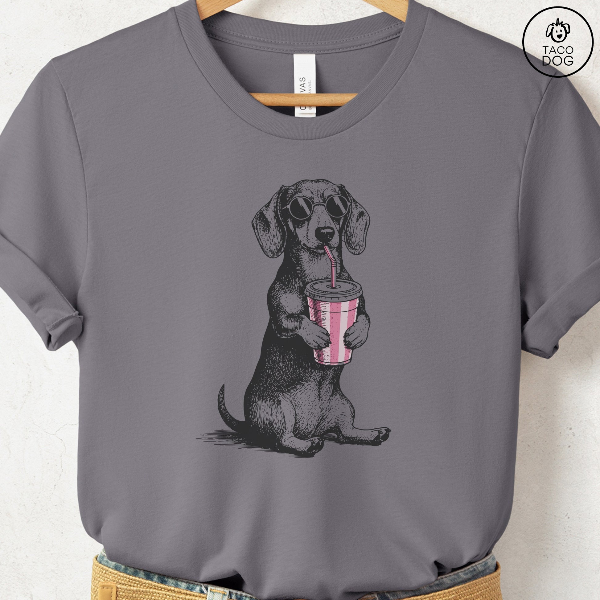 Dachshund Smoothie T-Shirt Storm S Taco-Dog