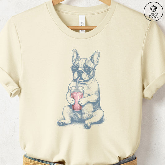 French Bulldog Frenchie Smoothie T-Shirt Natural S Taco-Dog