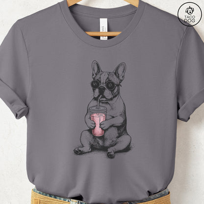 French Bulldog Frenchie Smoothie T-Shirt Storm S Taco-Dog
