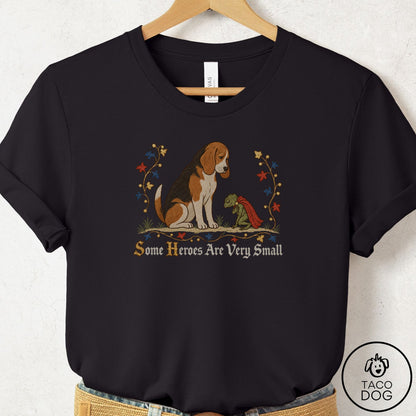 Beagle Some Heroes Are Very Small T-Shirt Black Taco-Dog
