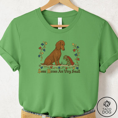 Dachshund Some Heroes Are Very Small T-Shirt Leaf Taco-Dog