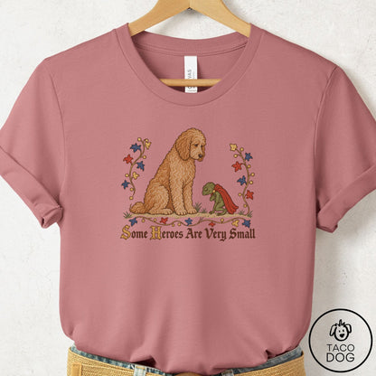 Doodle Some Heroes Are Very Small T-Shirt Mauve Taco-Dog