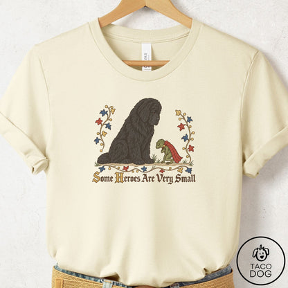 Newfoundland Some Heroes Are Very Small T-Shirt Natural Taco-Dog