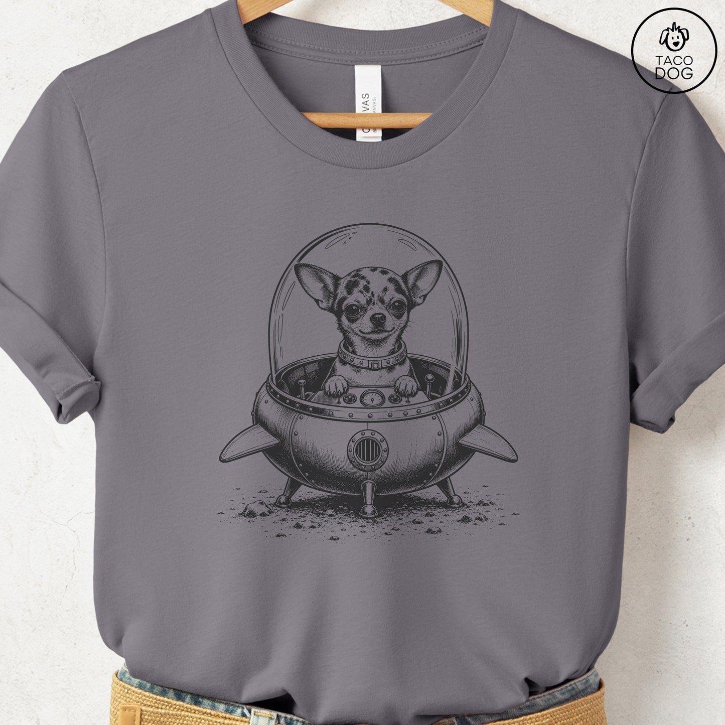 Chihuahua Space T-Shirt Storm S Taco-Dog