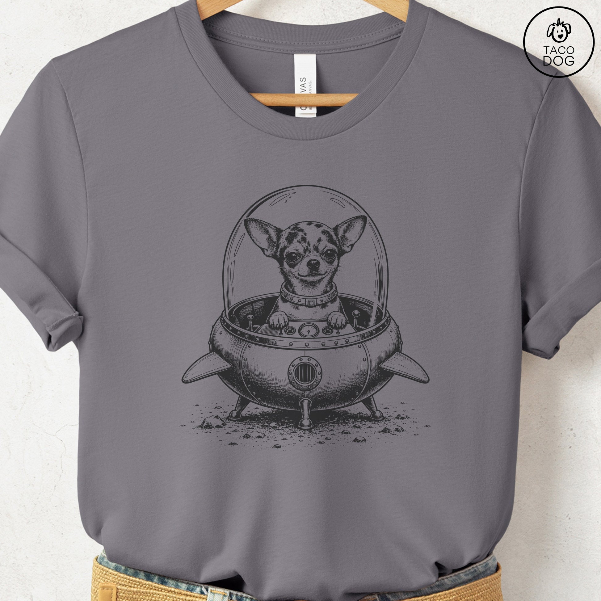 Chihuahua Space T-Shirt Storm S Taco-Dog