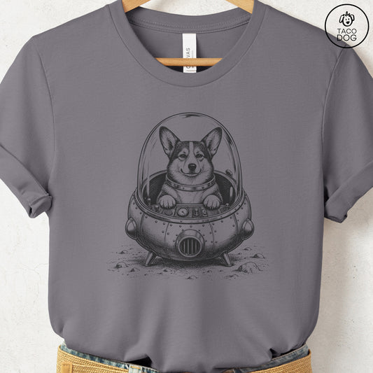 Corgi Space T-Shirt Storm Taco-Dog