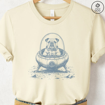 English Bulldog Space T-Shirt Natural S Taco-Dog