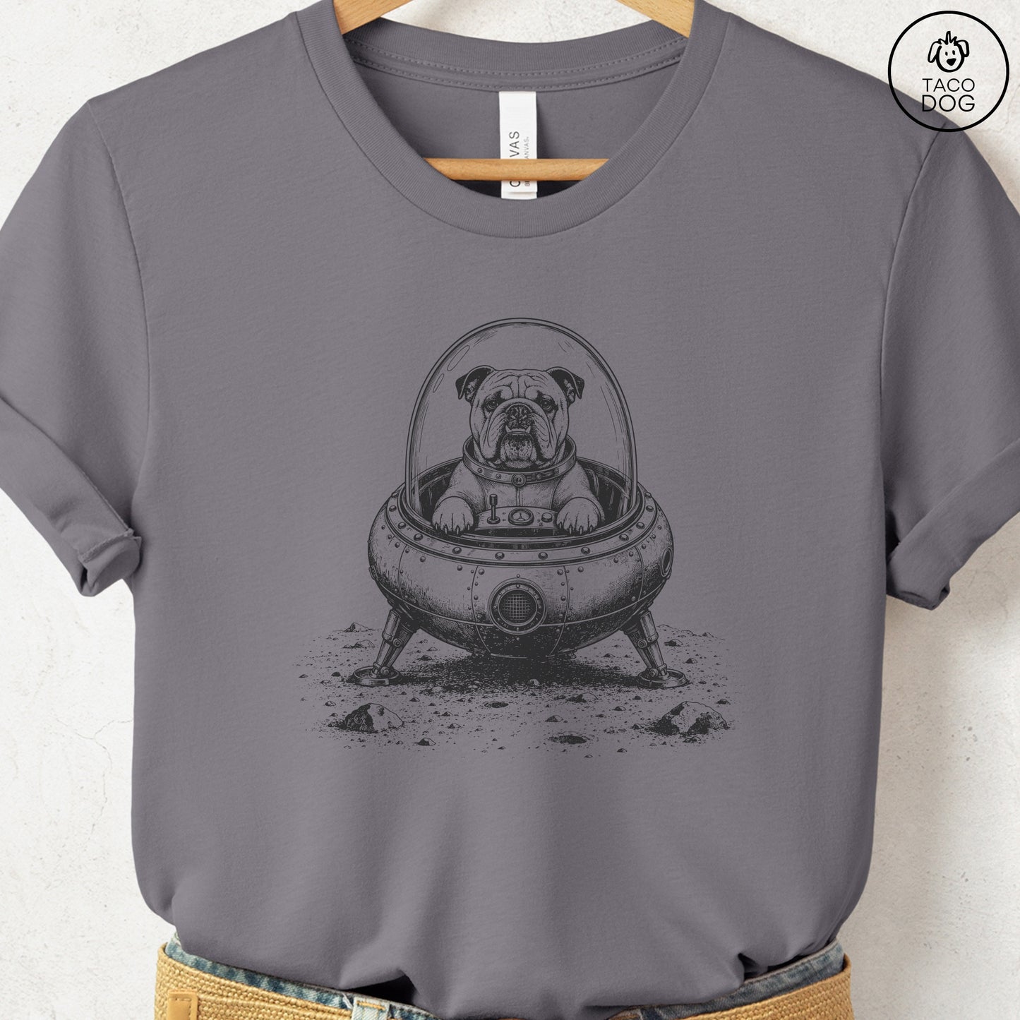 English Bulldog Space T-Shirt Storm S Taco-Dog