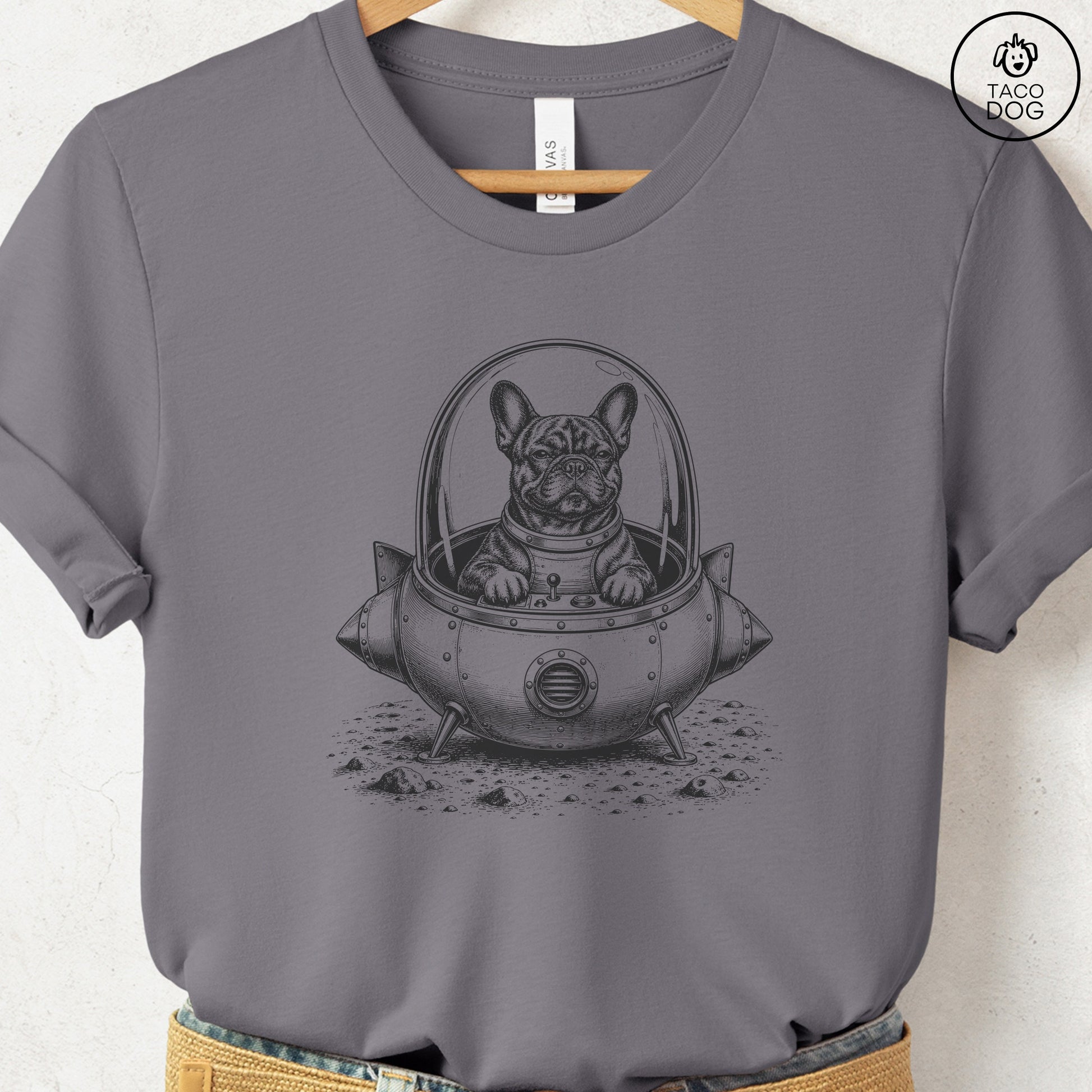 French Bulldog Frenchie Space T-Shirt Storm S Taco-Dog