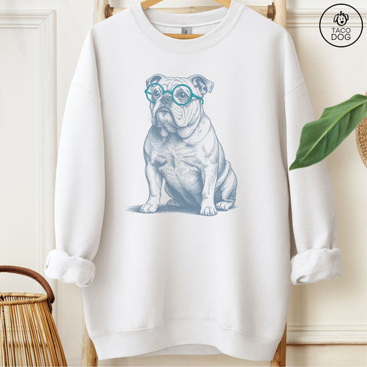 French Bulldog Frenchie Spectacles Sweatshirt Taco-Dog
