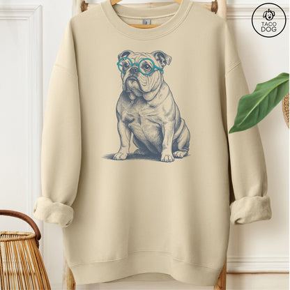 French Bulldog Frenchie Spectacles Sweatshirt Taco-Dog