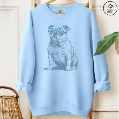 French Bulldog Frenchie Spectacles Sweatshirt Taco-Dog