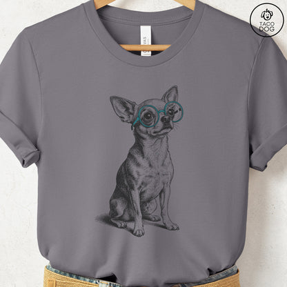 Chihuahua Spectacles T-Shirt Storm S Taco-Dog