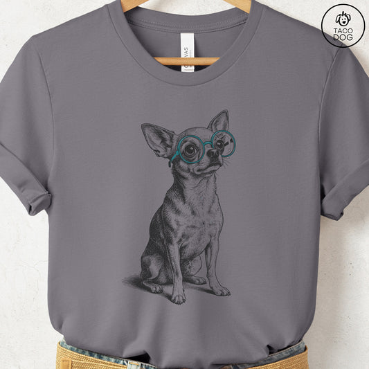 Chihuahua Spectacles T-Shirt Storm S Taco-Dog