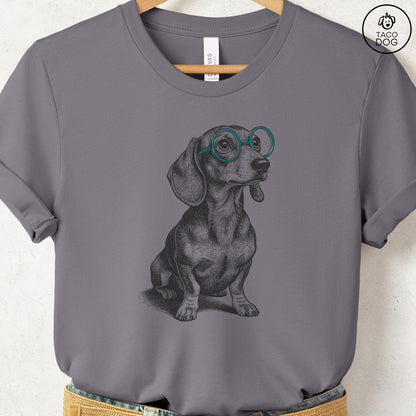 Dachshund Spectacles T-Shirt Storm S Taco-Dog