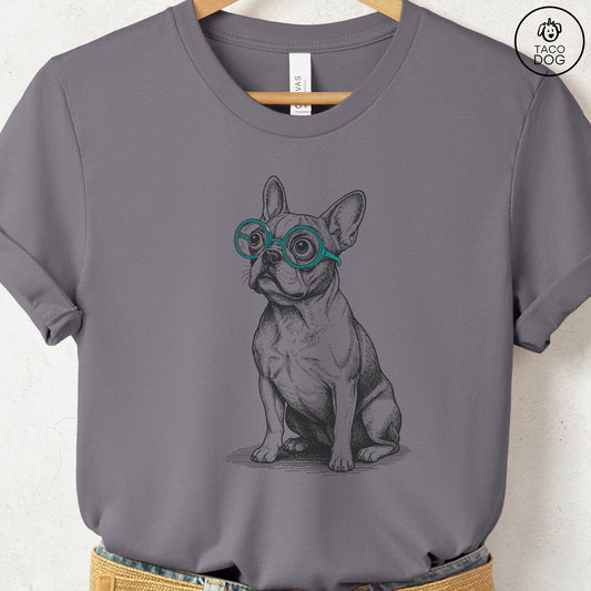French Bulldog Frenchie Spectacles T-Shirt Storm S Taco-Dog