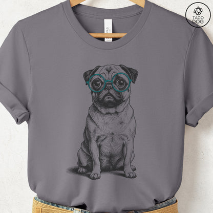 Pug Spectacles T-Shirt Storm S Taco-Dog