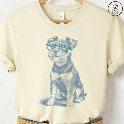 Schnauzer Spectacles T-Shirt Natural S Taco-Dog