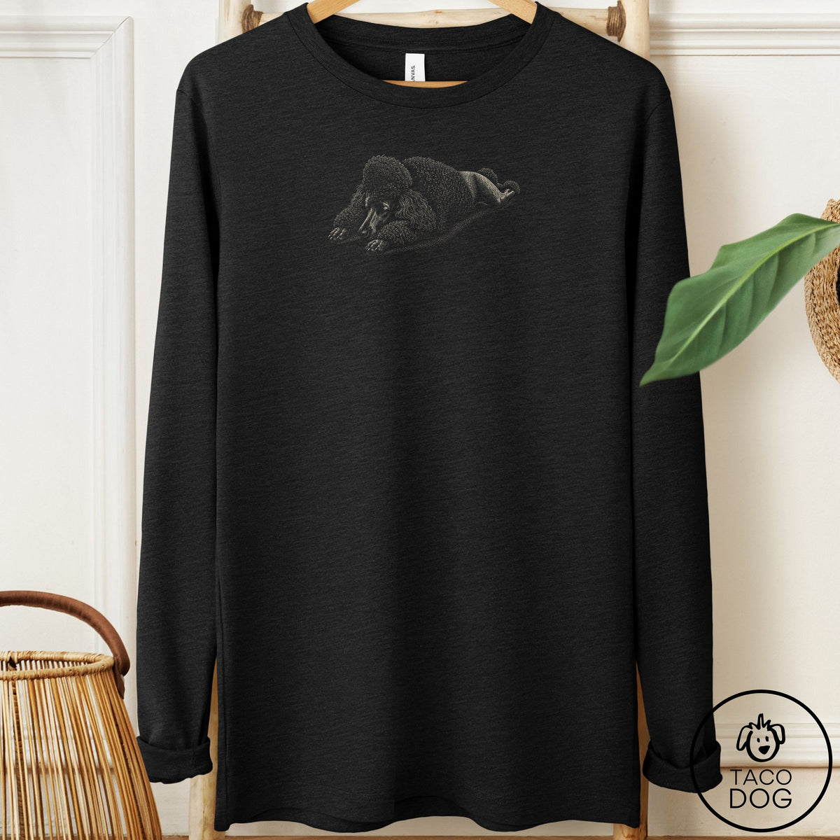 Poodle Sploot Long Sleeve Tee