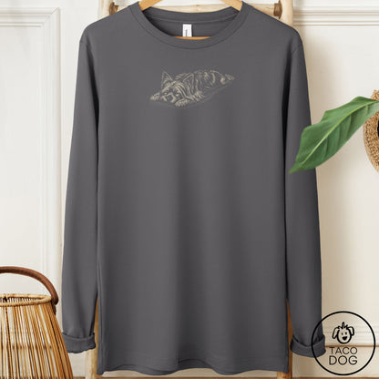 Yorkshire Terrier Yorkie Sploot Long Sleeve Tee