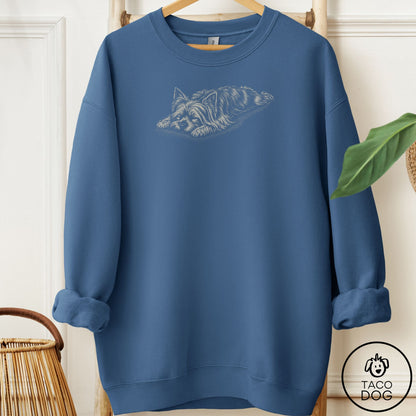 Yorkshire Terrier Yorkie Sploot Sweatshirt