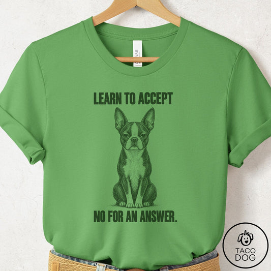 Boston Terrier Spokesdog T-Shirt Leaf Taco-Dog