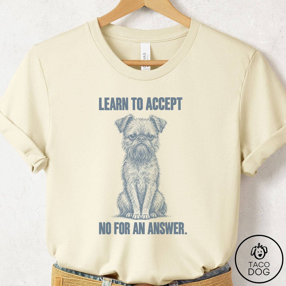 Brussels Griffon Spokesdog T-Shirt Natural Taco-Dog